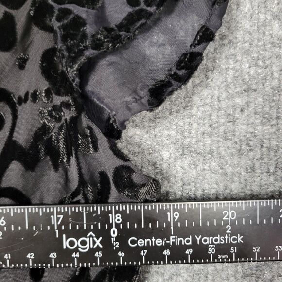 JM COLLECTION Black Burnout Velvet Babydoll Whimisigoth Long Maxi Dress SIZE 14 - Picture 11 of 13